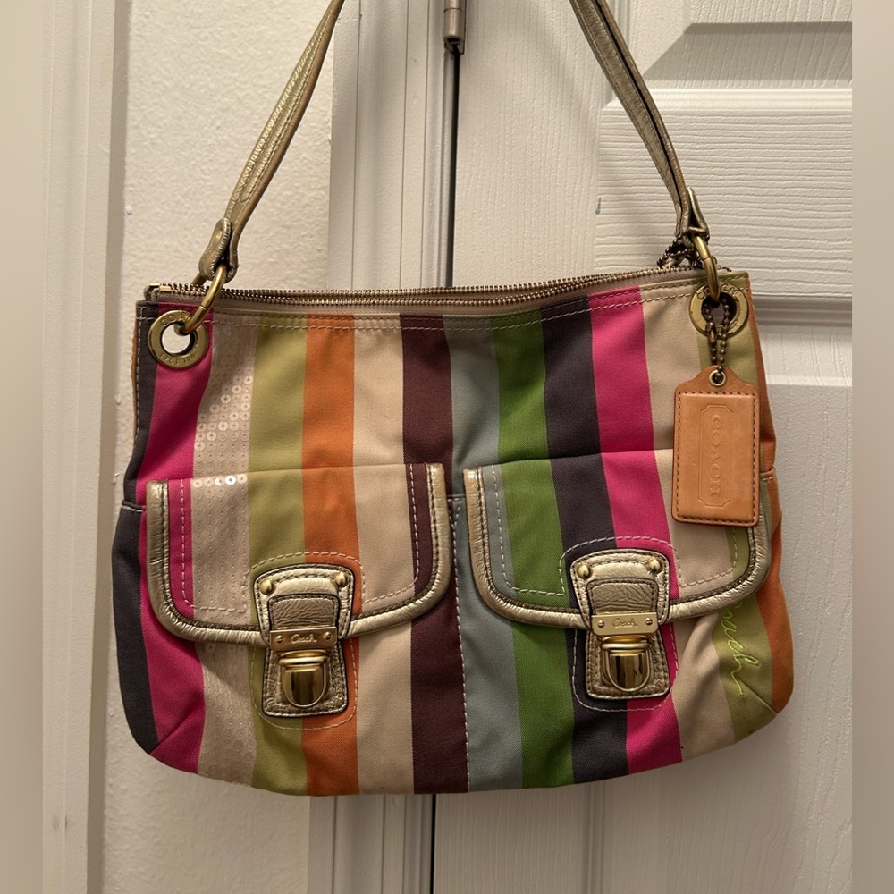 Rare Coach Striped Purse